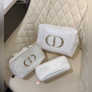 3x Dior White Women's Bag Set